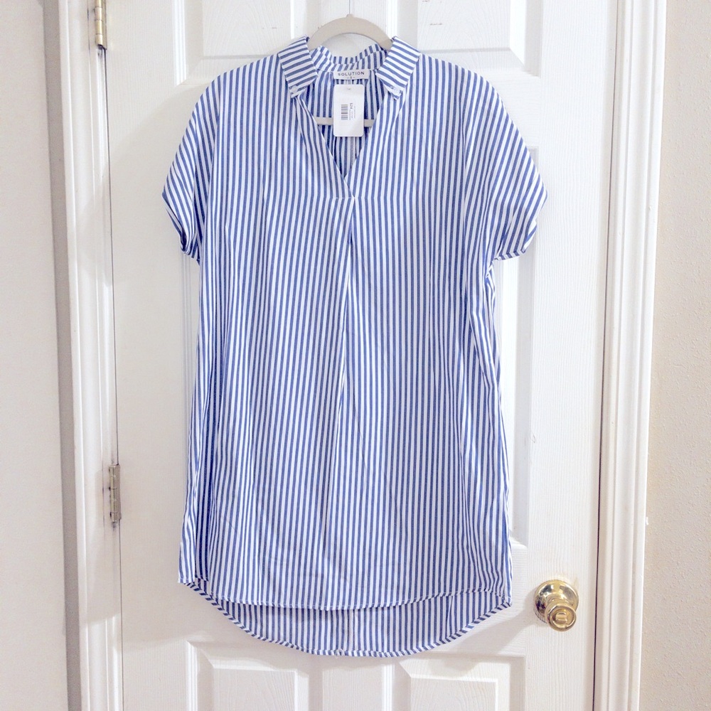 Blue Striped Women's Dress